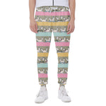 Cartoon Rabbit Pattern Print Scuba Joggers
