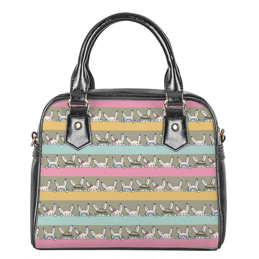 Cartoon Rabbit Pattern Print Shoulder Handbag