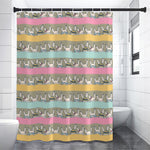 Cartoon Rabbit Pattern Print Shower Curtain
