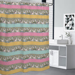 Cartoon Rabbit Pattern Print Shower Curtain