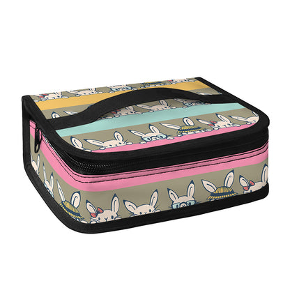 Cartoon Rabbit Pattern Print Small Lunch Bag