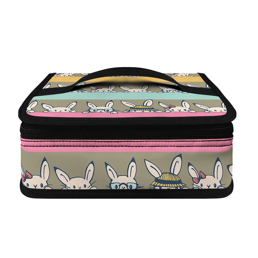 Cartoon Rabbit Pattern Print Small Lunch Bag