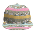 Cartoon Rabbit Pattern Print Snapback Cap