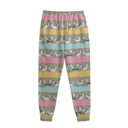 Cartoon Rabbit Pattern Print Sweatpants