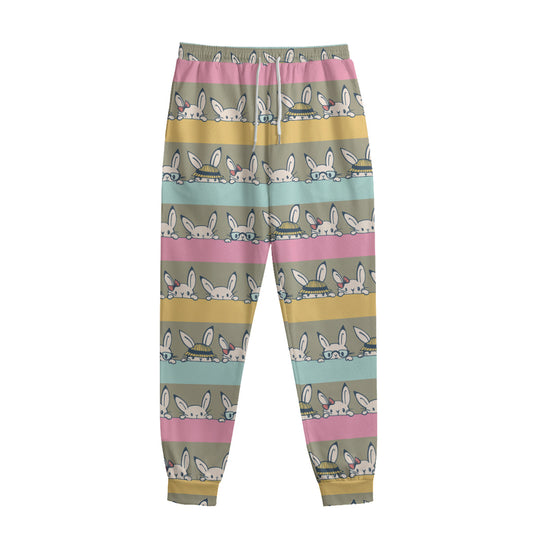 Cartoon Rabbit Pattern Print Sweatpants