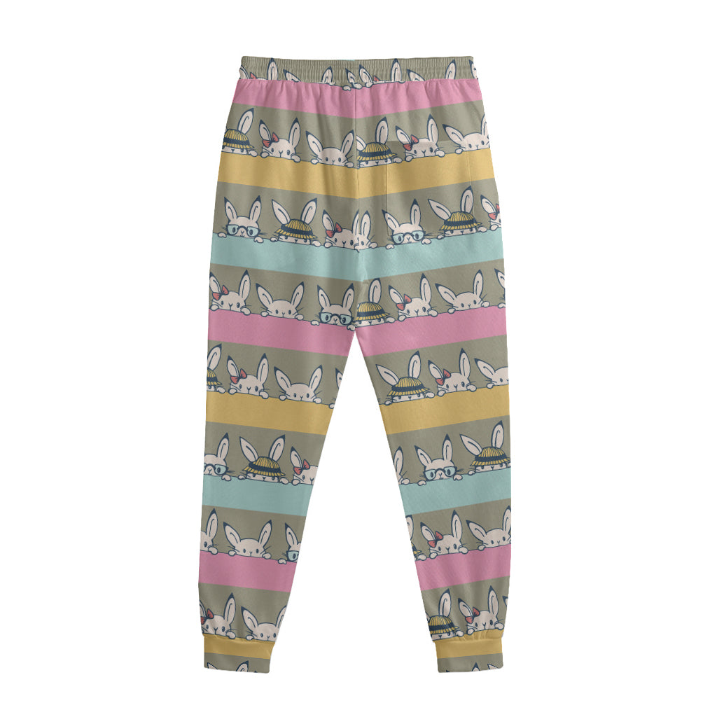 Cartoon Rabbit Pattern Print Sweatpants