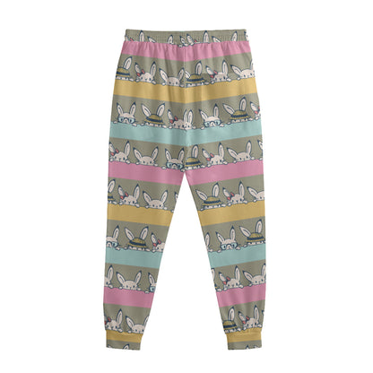 Cartoon Rabbit Pattern Print Sweatpants