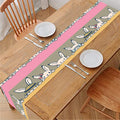 Cartoon Rabbit Pattern Print Table Runner