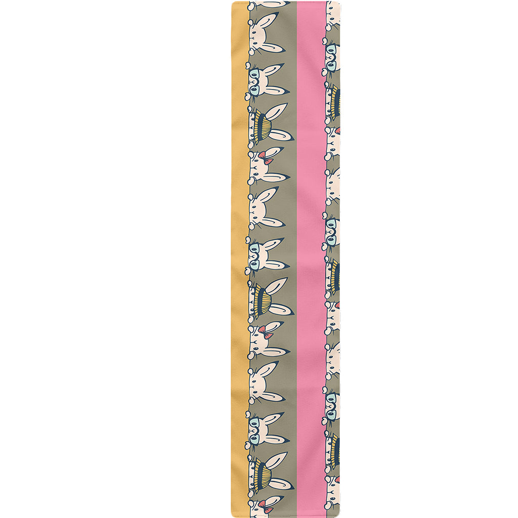 Cartoon Rabbit Pattern Print Table Runner