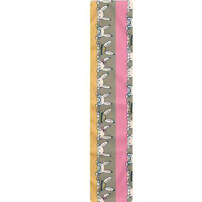 Cartoon Rabbit Pattern Print Table Runner