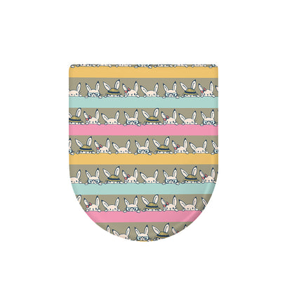 Cartoon Rabbit Pattern Print Toilet Lid Cover