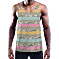 Cartoon Rabbit Pattern Print Men's Workout Tank Top