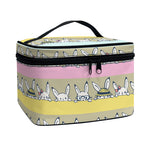 Cartoon Rabbit Pattern Print Travel Makeup Bag
