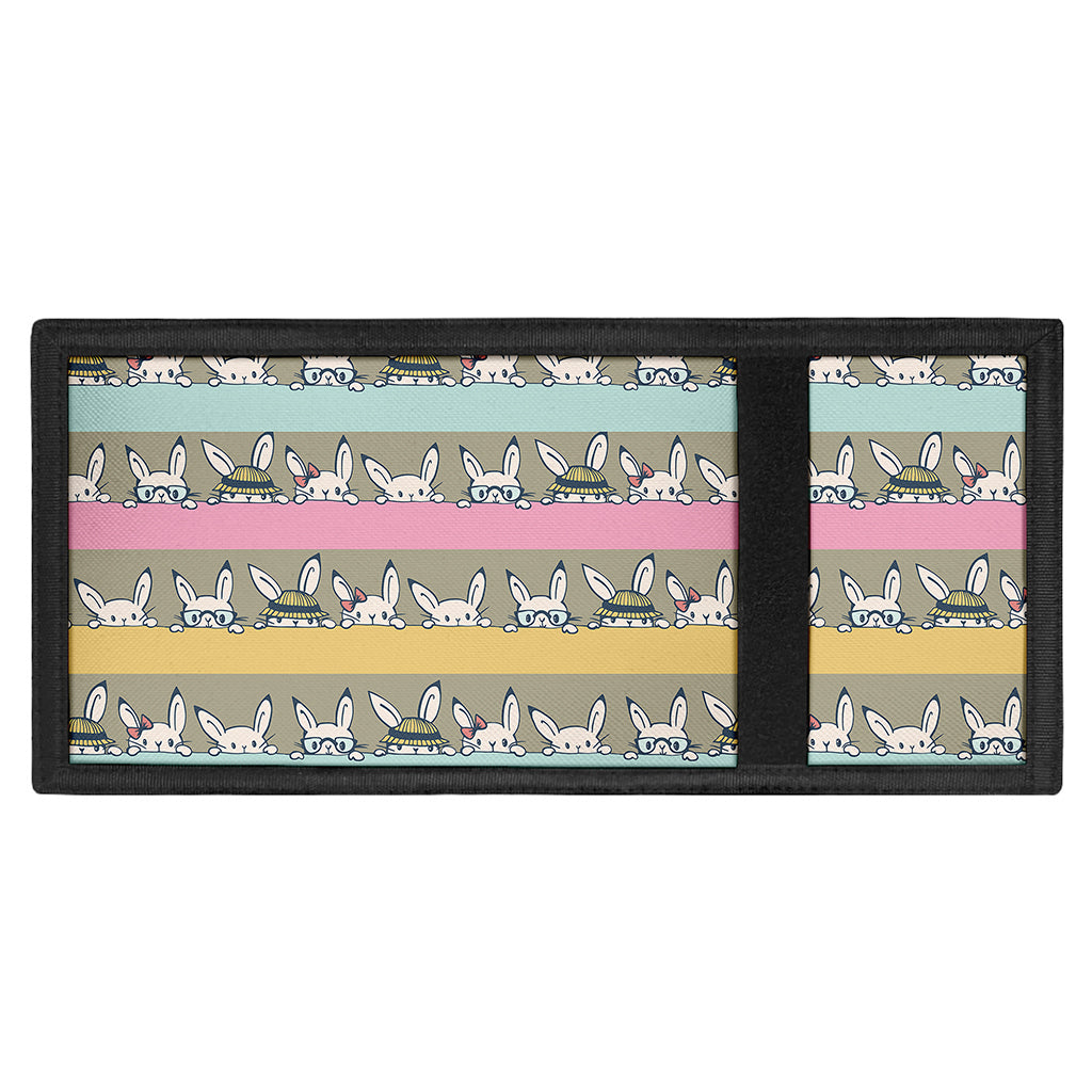 Cartoon Rabbit Pattern Print Trifold Wallet