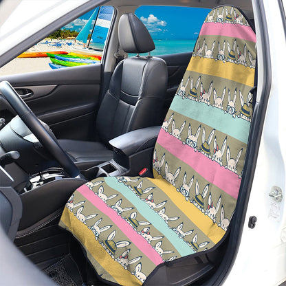 Cartoon Rabbit Pattern Print Waterproof Car Seat Cover