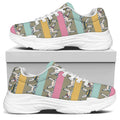 Cartoon Rabbit Pattern Print White Chunky Shoes