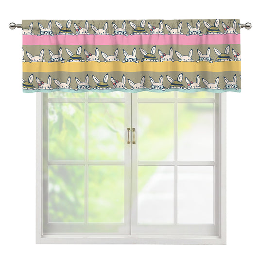 Cartoon Rabbit Pattern Print Window Valance