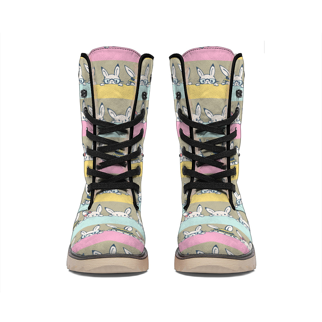 Cartoon Rabbit Pattern Print Winter Boots
