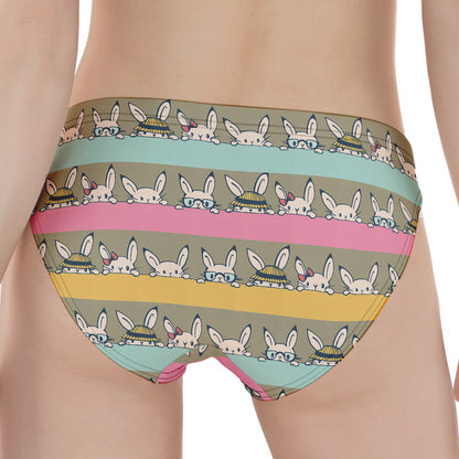 Cartoon Rabbit Pattern Print Women's Panties