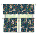 Cartoon Raccoon Pattern Print 3 Piece Kitchen Curtains