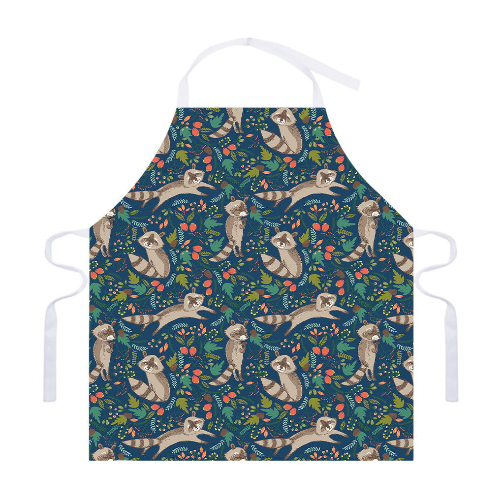 Cartoon Raccoon Pattern Print Adjustable Apron