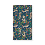 Cartoon Raccoon Pattern Print Baby Crib Sheet