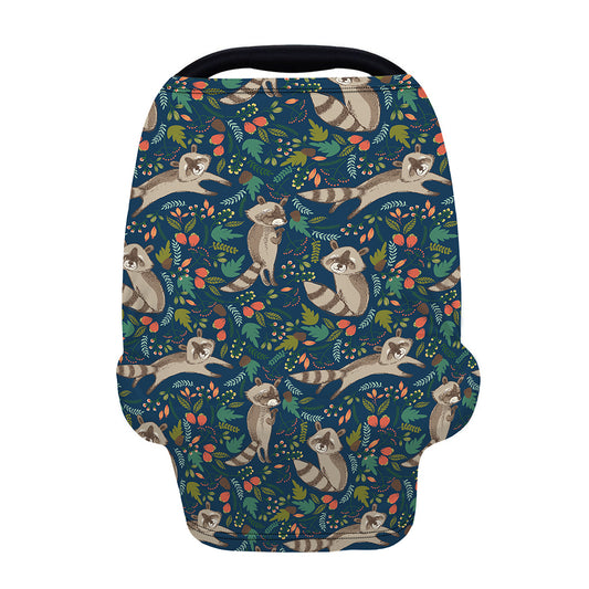 Cartoon Raccoon Pattern Print Baby Seat Cover