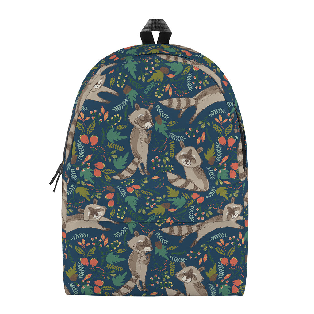 Cartoon Raccoon Pattern Print Backpack