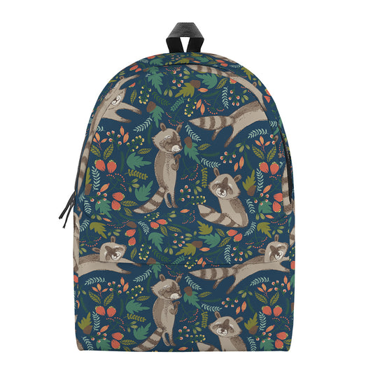 Cartoon Raccoon Pattern Print Backpack