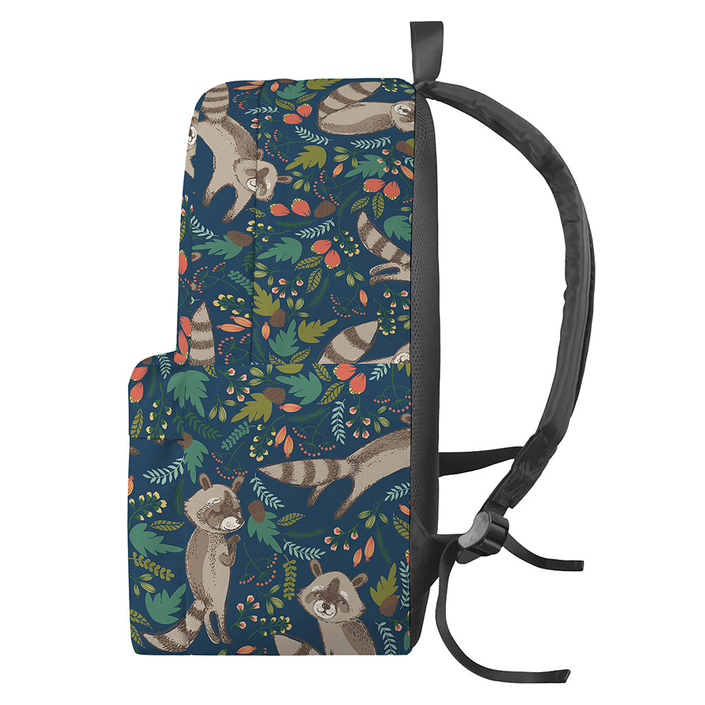 Cartoon Raccoon Pattern Print Backpack