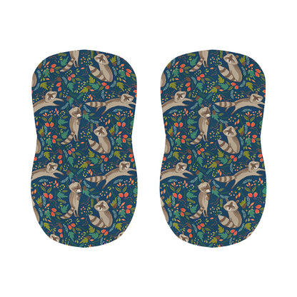 Cartoon Raccoon Pattern Print Bar Stool Covers