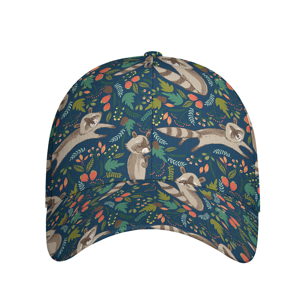Cartoon Raccoon Pattern Print Baseball Cap