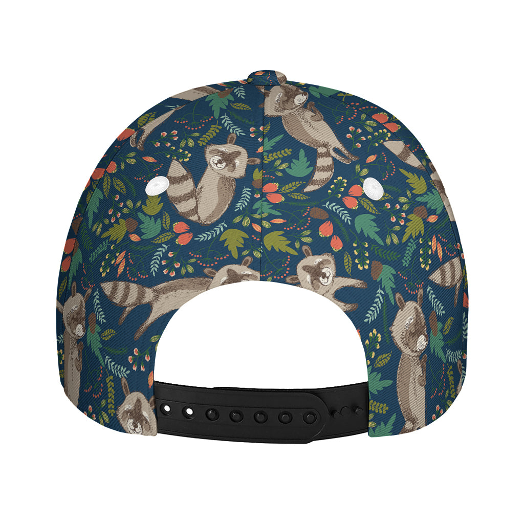 Cartoon Raccoon Pattern Print Baseball Cap