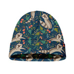 Cartoon Raccoon Pattern Print Beanie