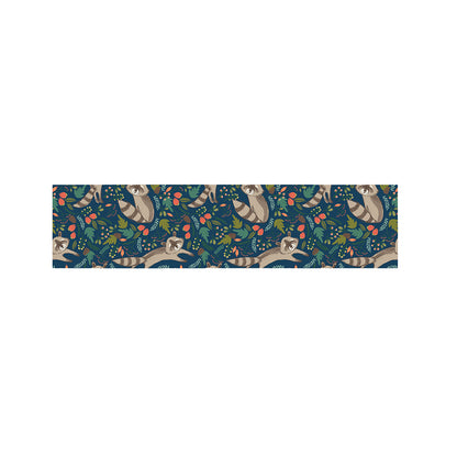 Cartoon Raccoon Pattern Print Bed Runner