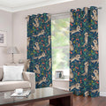 Cartoon Raccoon Pattern Print Dimout Grommet Curtains