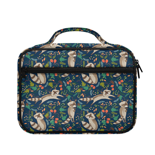 Cartoon Raccoon Pattern Print Briefcase Bible Bag