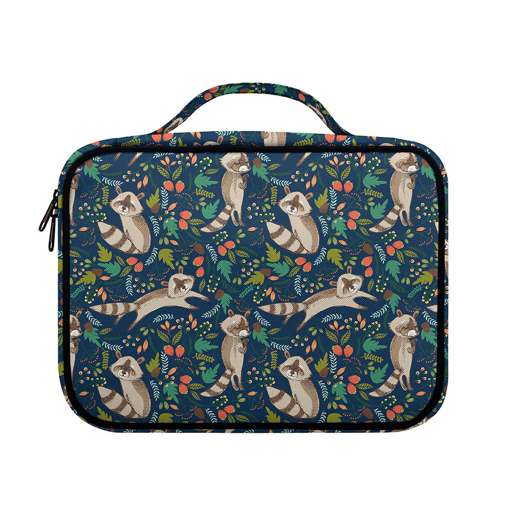 Cartoon Raccoon Pattern Print Briefcase Bible Bag