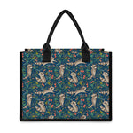 Cartoon Raccoon Pattern Print Canvas Tote Bag