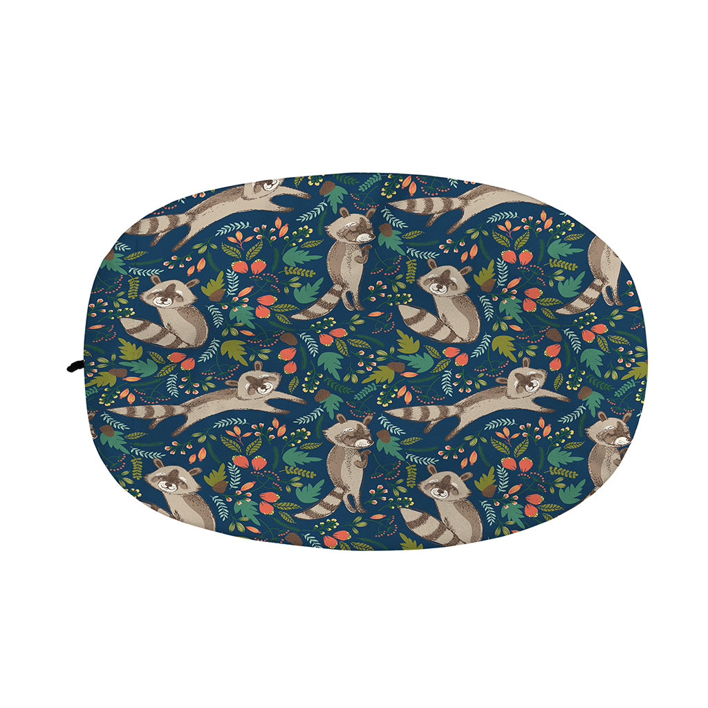 Cartoon Raccoon Pattern Print Car Side Mirror Covers
