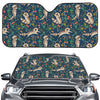 Cartoon Raccoon Pattern Print Car Windshield Sun Shade