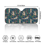 Cartoon Raccoon Pattern Print Car Windshield Sun Shade