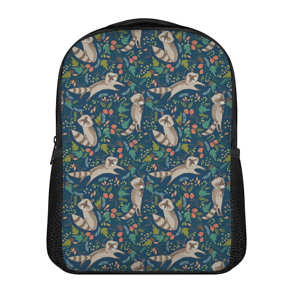 Cartoon Raccoon Pattern Print Casual Backpack