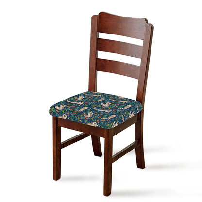 Cartoon Raccoon Pattern Print Chair Cushion Cover