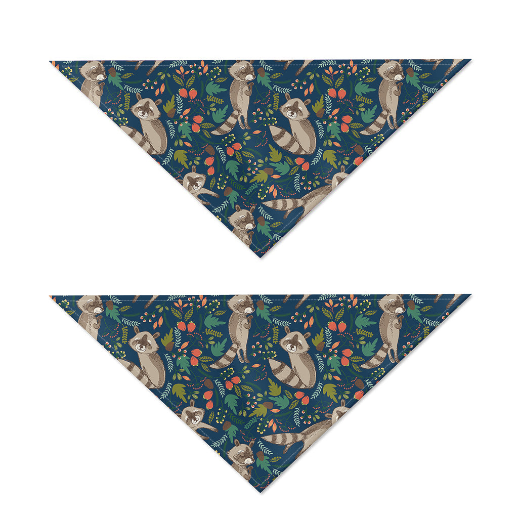 Cartoon Raccoon Pattern Print Dog Bandana