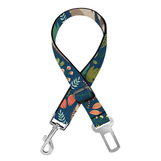Cartoon Raccoon Pattern Print Dog Seat Belt