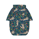 Cartoon Raccoon Pattern Print Dog Zip Up Hoodie