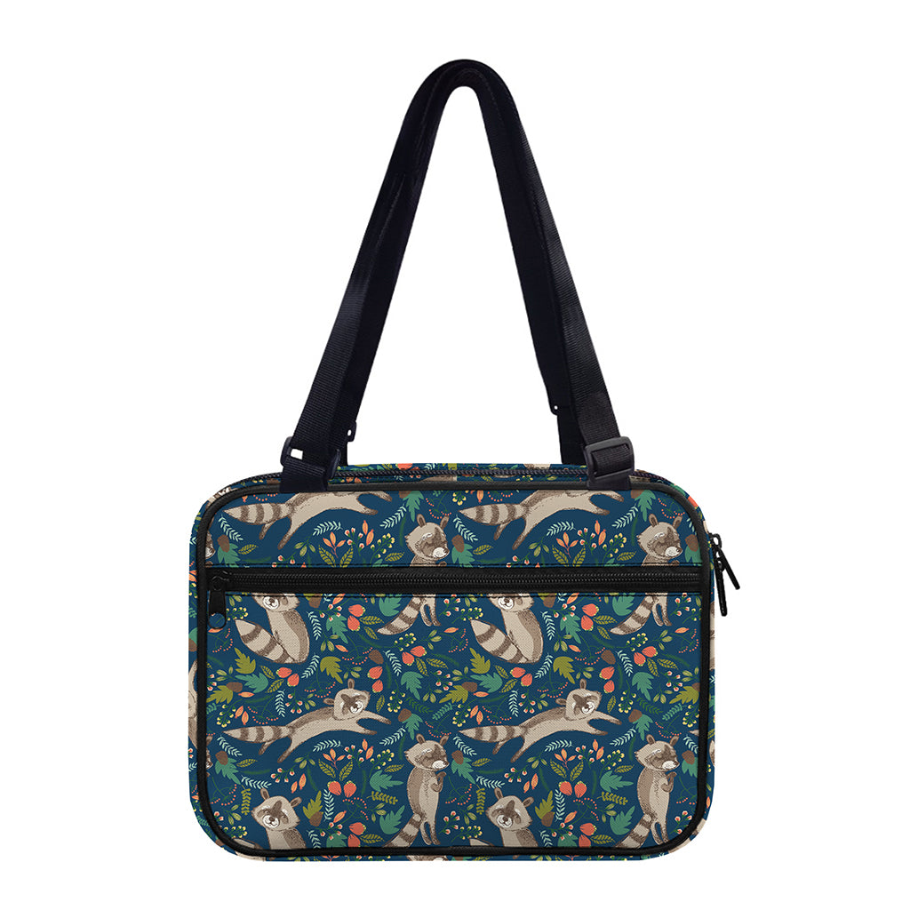 Cartoon Raccoon Pattern Print Double Strap Bible Bag