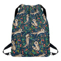 Cartoon Raccoon Pattern Print Drawstring Backpack