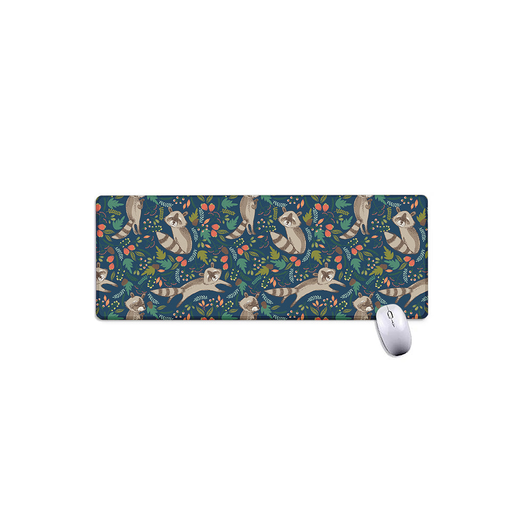 Cartoon Raccoon Pattern Print Extended Mouse Pad
